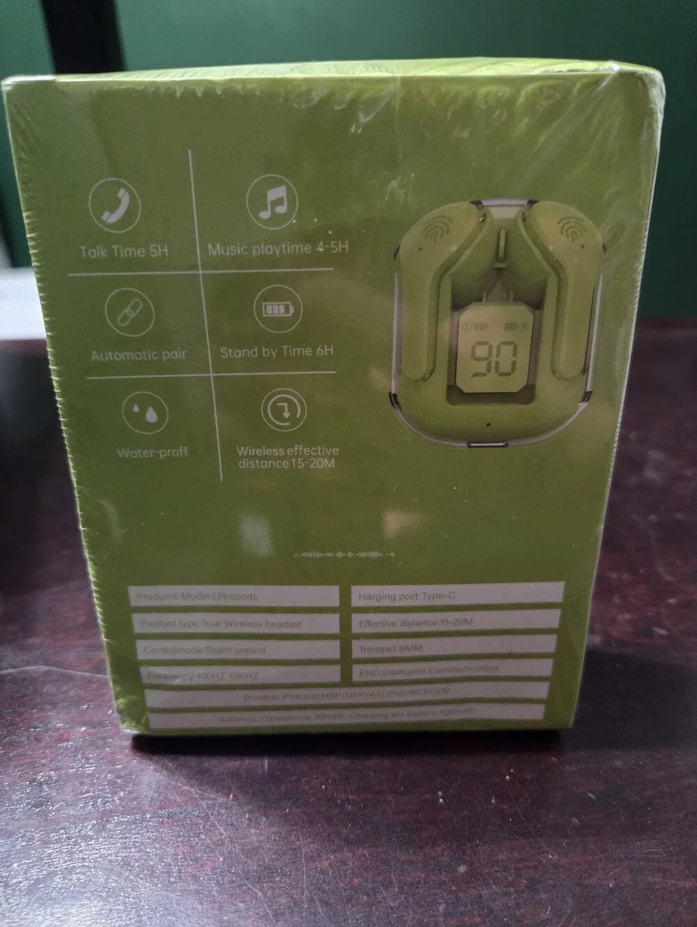 Wireless Earbuds - Lime Green